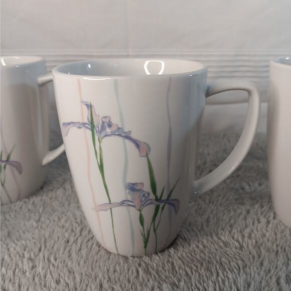 4 Corelle Coordinates Shadow‎ Iris Square 4" Coffee Mugs Replacements - Picture 1 of 8